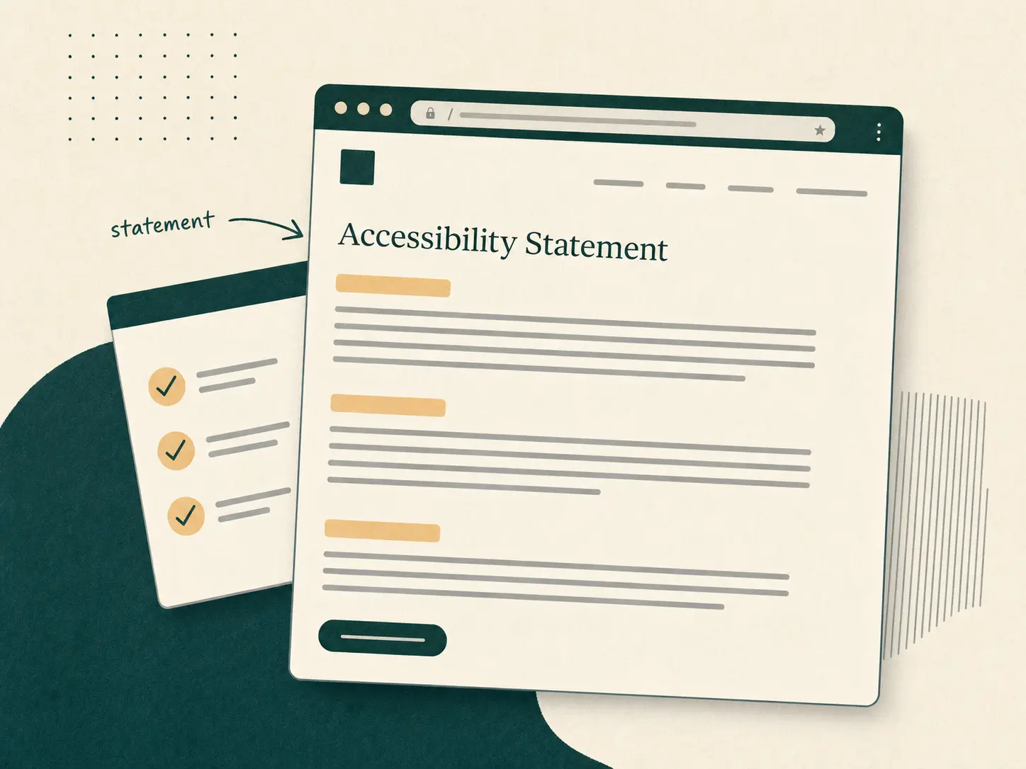 A published accessibility statement Accessibility statement on an ecommerce storefront